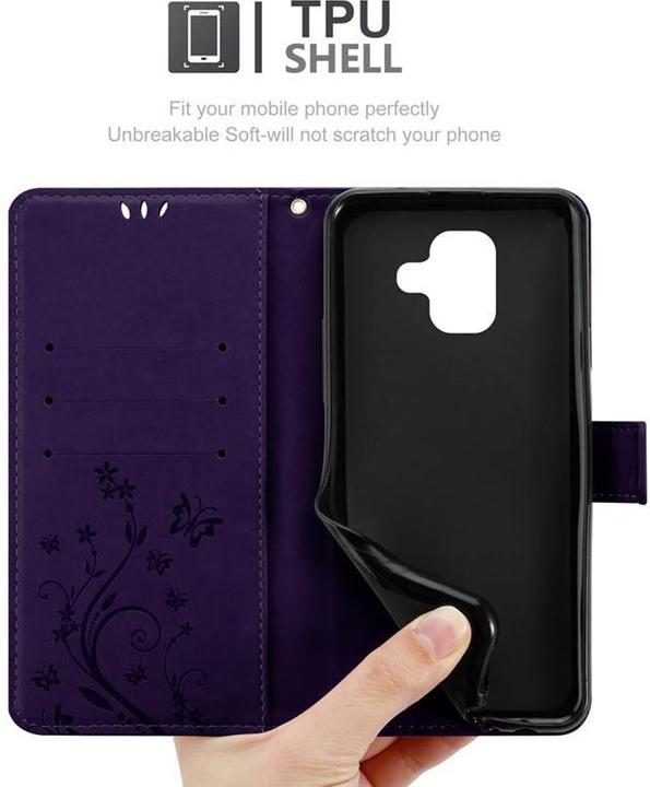 Actual product image Cadorabo Flower Book cover (Samsung Galaxy J6 (2018))