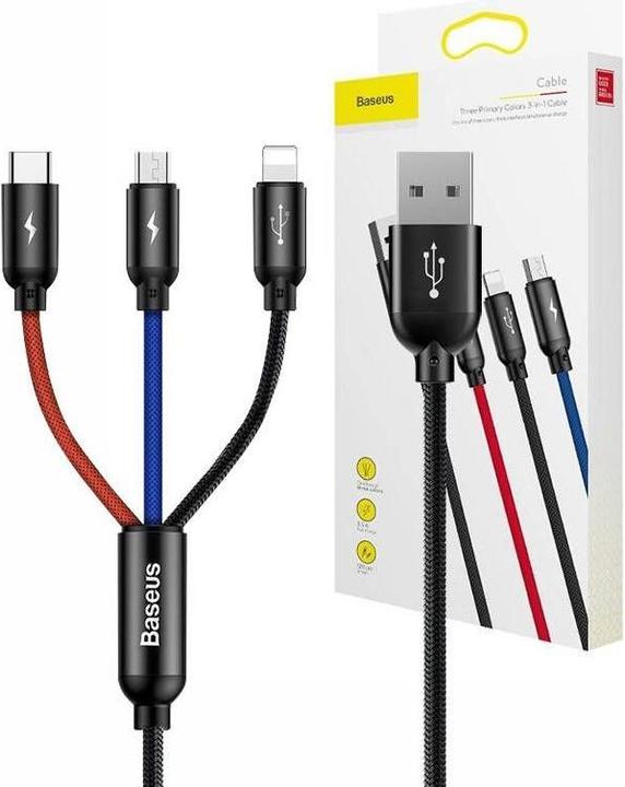 Produktbild Baseus Three Primary Colors 3-in-1 (0.30 m, USB 2.0)