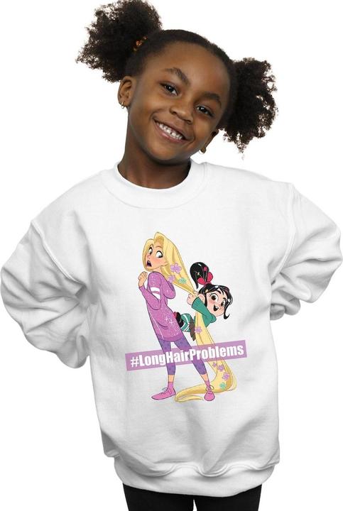 Actual product image Disney Girls Wreck It Ralph Rapunzel And Vanellope Sweatshirt (128)