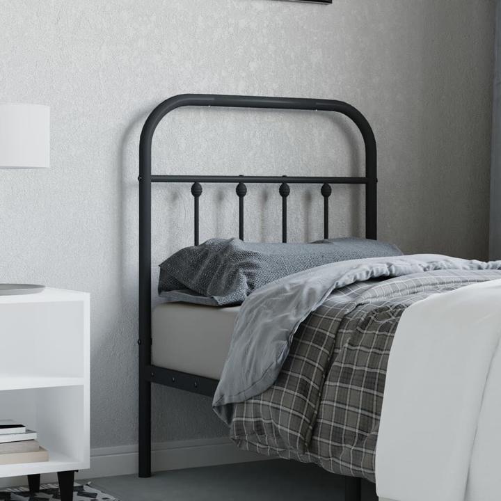 Immagine prodotto VidaXL Kopfteil Metall Schwarz 75 cm, Farbe: Schwarz, Material (80 x 3 x 100 cm)