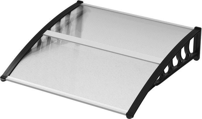 Image du produit Swisshandel24 Auvent pour porte d'entrée 103x96,5x27cm avec protection UV, protection contre la pluie et le