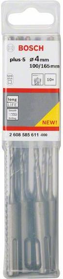Actual product image Bosch Professional Zubehör Hammer drill SDS plus-5, 4 x 100 x 165 mm, pack of 10 (4 mm)