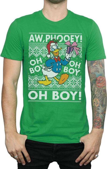 Immagine prodotto Disney Donald Duck Christmas Fair Isle Maglietta Uomo (XL)