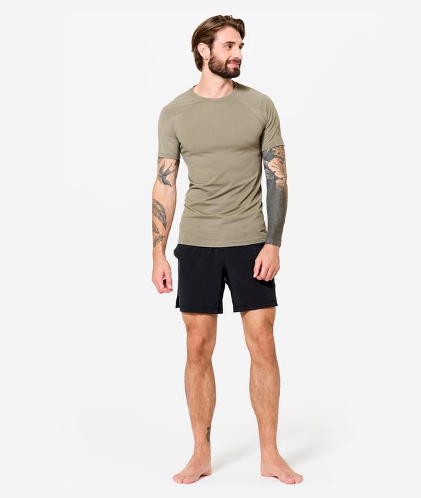 Produktbild Kimjaly T-Shirt Yoga Herren Zweite-Haut-Effekt - kaschmirbeige (M)