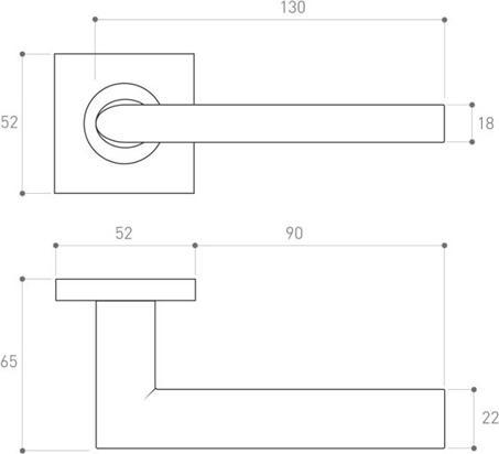 Produktbild Metal-Bud Door Handle Suppra Black
