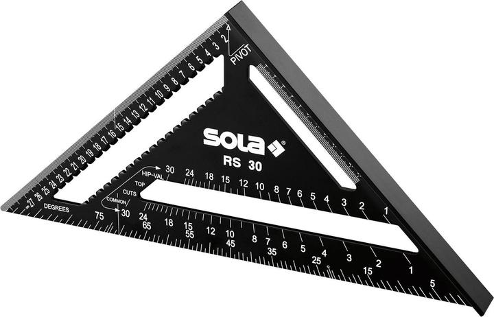 Actual product image Sola Rafter angle RS 30 305 x 305 mm black coated