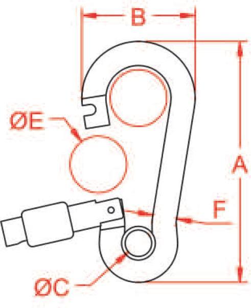 Immagine prodotto KONG Feuerwehrkarabiner, Federsicherung