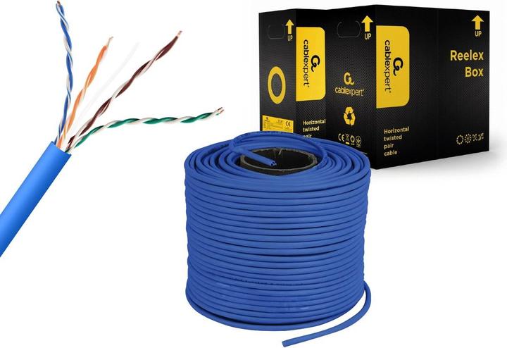 Produktbild Gembird CAT5e UTP LAN Kabel (CCA), 1000 ft, Blau (U/UTP, CAT5e, 305 m)