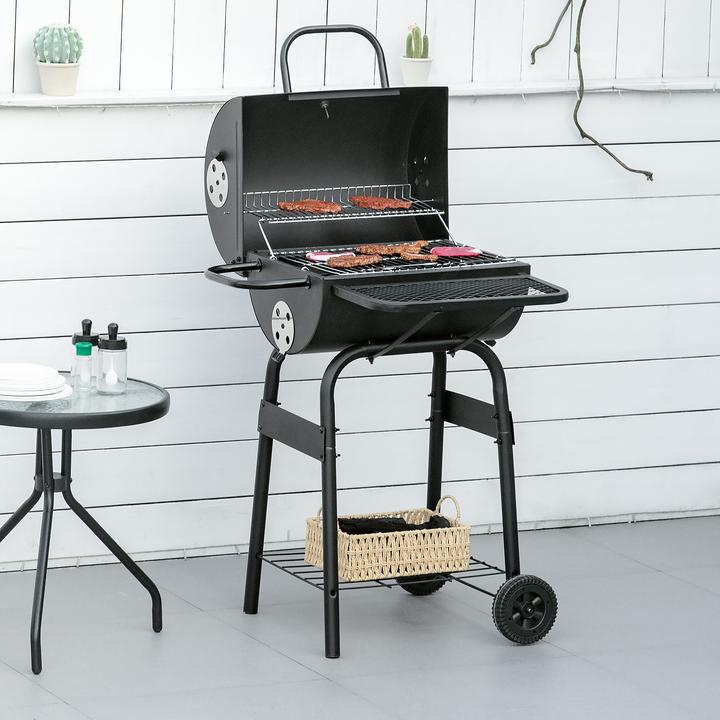 Immagine prodotto Outsunny Griglia per barbecue con coperchio e ripiani (35 cm)