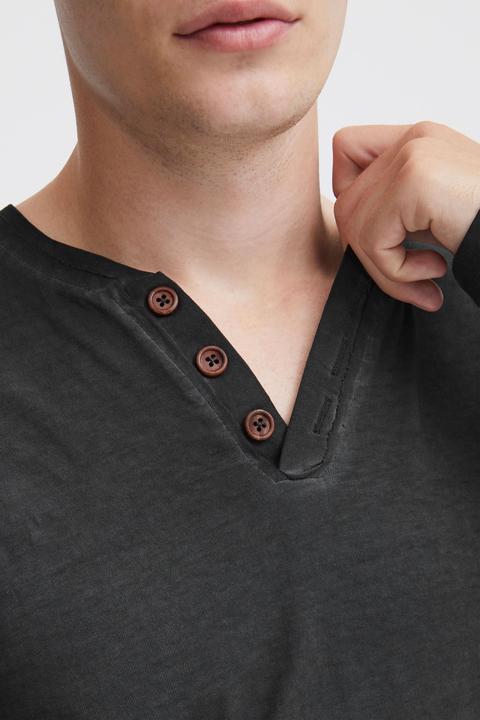Actual product image Solid Tinox Men's Longsleeve With V-Neck Made Of 100% Cotton (L)