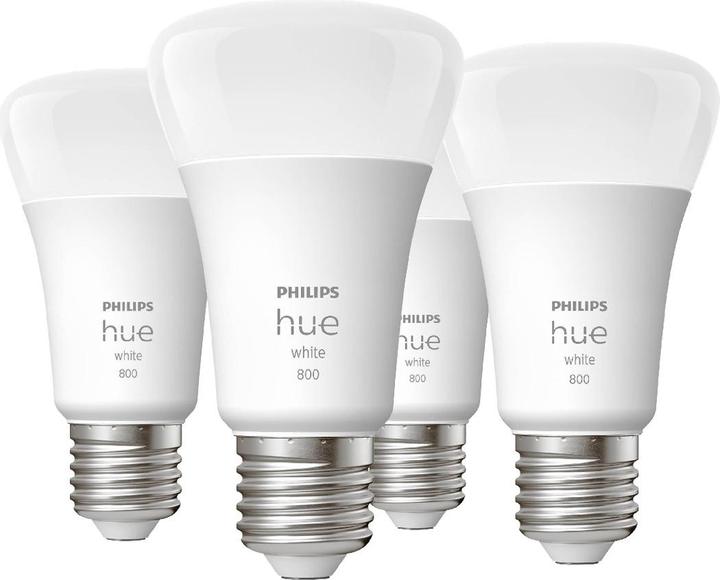 Image du produit WiZ signify philips hue blanc e27 800lm 60w 4er set (E27, 800 lm, 4 x, F)