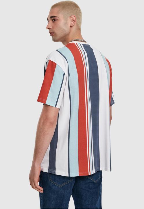 Actual product image Urban Classics Heavy Oversized Big AOP Stripe Tee (S)