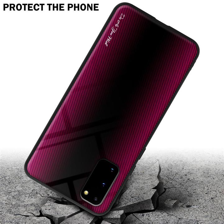 Actual product image Cadorabo TPU Striped Glass Cover (Samsung Galaxy S20+)