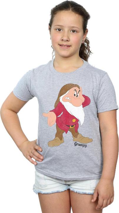 Actual product image Disney Girls Snow White And The Seven Dwarves Classic Grumpy Cotton T-Shirt (128)