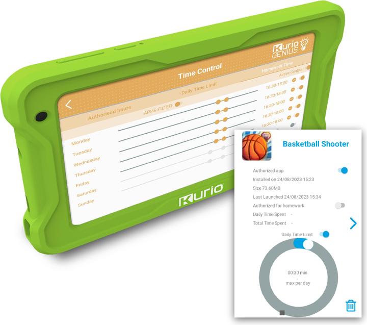 Image du produit Kurio - LA TABLETTE 7 POUCES GULLI - ANDROID 13 (7", Vert)