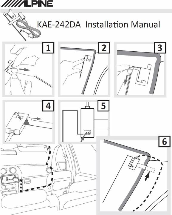 Produktbild Alpine DAB-Scheibenantenne