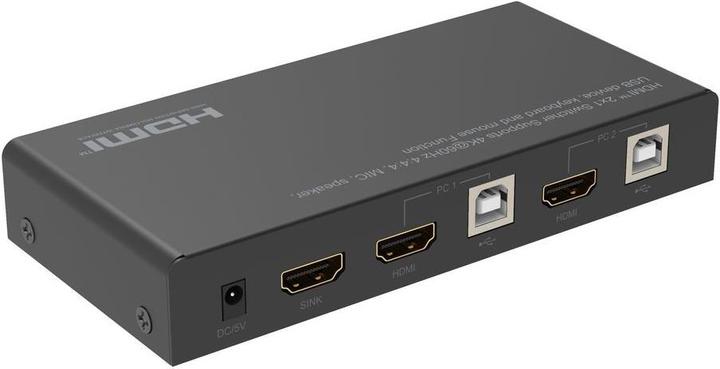 MicroConnect 4K@60Hz HDMI KVM switch, 2x1