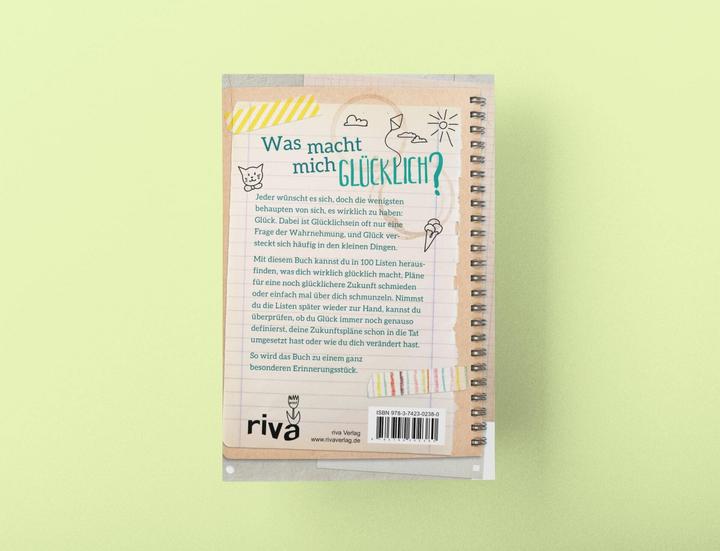 Actual product image Mein Glück in 100 Listen (German, Riva Publishing House, 2017)