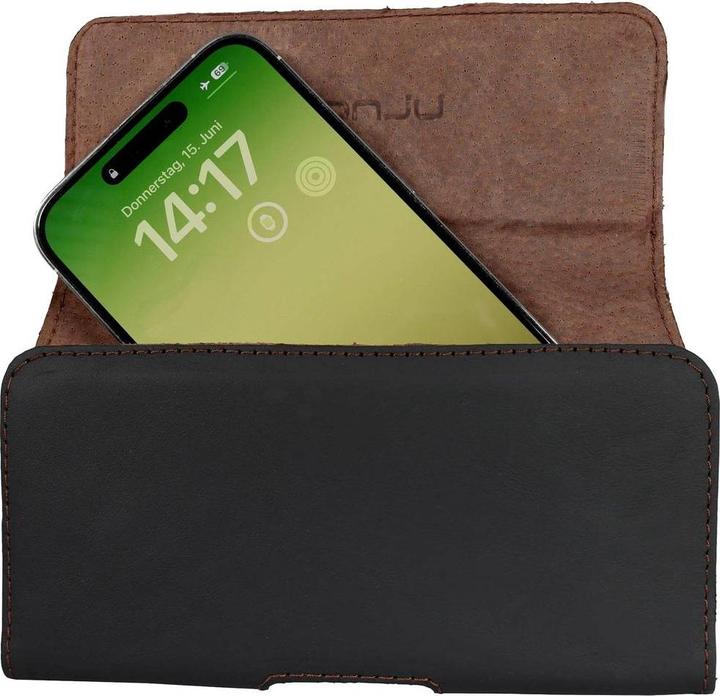 Honju horizon Glattleder Gürteltasche| Apple iPhone 13/12/11 Pro Max & XS| schwarz|