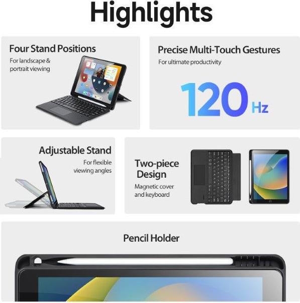 Actual product image Dux Ducis DK Series Keyboard Case (Eng. Int., iPad 7, iPad 8, IPad 9)