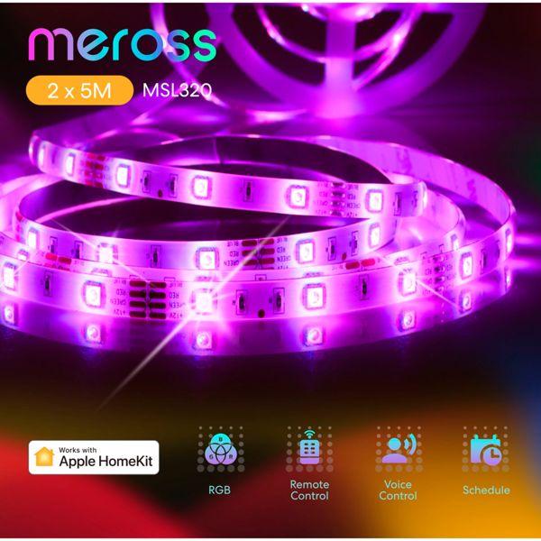 Image du produit Meross Bandes de LED (Multicolore, 200 cm, Intérieur)
