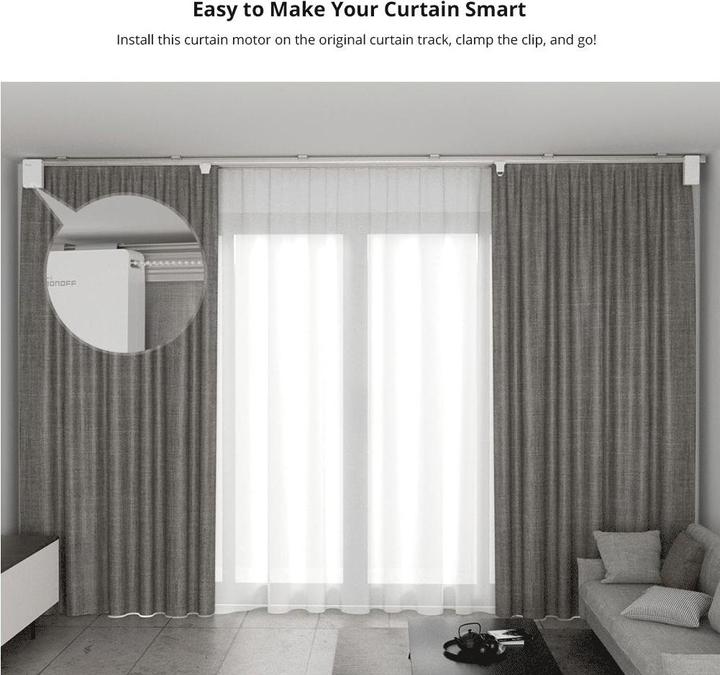 Actual product image Sonoff Smart Home Curtain Motor Zigbee 3.0
