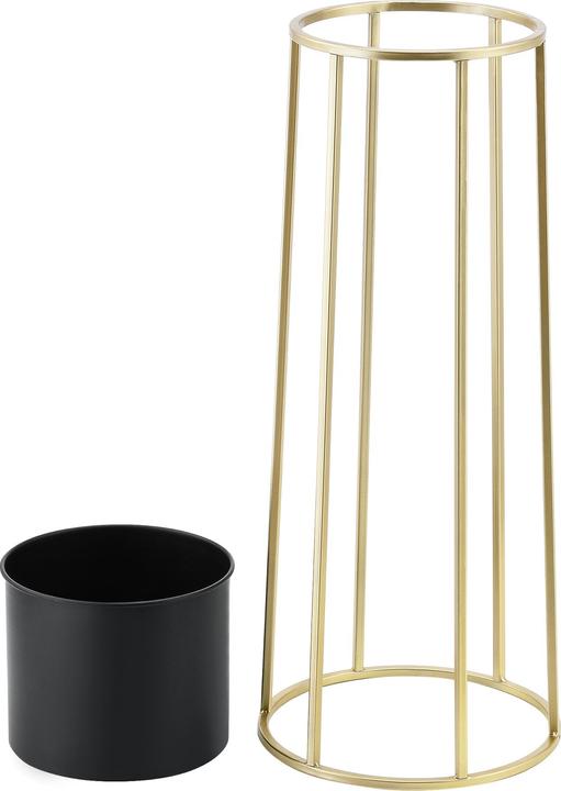 Produktbild En.Casa Blumentopf Ständer Macon 2-tlg. Schwarz-Goldfarben