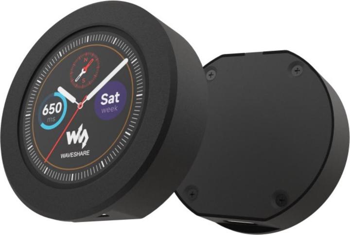 Actual product image WaveShare RP2040 1.28inch touch LCD display round with aluminium housing