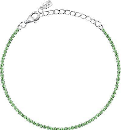 La Petite Story Silver tennis bracelet with green zircons Silver LPS05AWV36 (16 cm, 925er Silber)