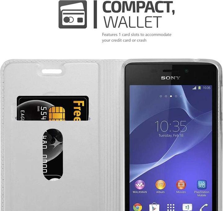 Actual product image Cadorabo Book Classy Style Cover (Sony Xperia M2, Sony Xperia M2 Aqua)