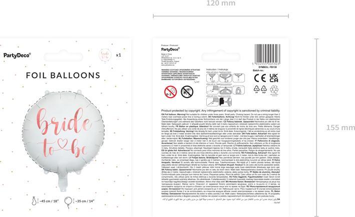 Actual product image Partydeco Foil Balloon Bride to be Empty (1 x)