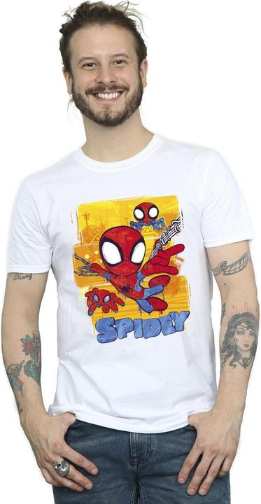 Actual product image Mens Spidey And His Amazing Friends Flying T-Shirt (XXL)
