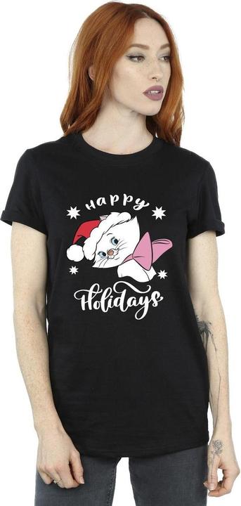 Image du produit Disney Femme/Les femmes The Aristocats Happy Holidays - T-shirt boyfriend en coton (4XL)