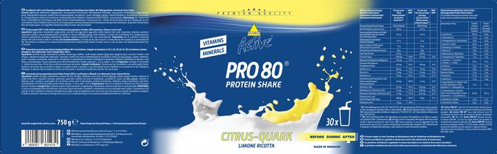 Nährwerte und Zutaten Inkospor Pro 80 (Citrus, Quark, 1 Stk., 500 g)