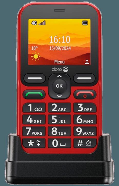 Produktbild Doro Leva L10, Bar, Single SIM, 6,1 cm (2,4"), 2 MP, 1150 mAh, Rot (2.40", 2 Mpx, 4G)