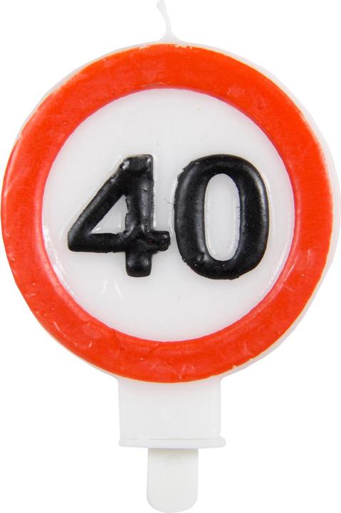 Folat Candle 40th Birthday Traffic Sign (1 x)