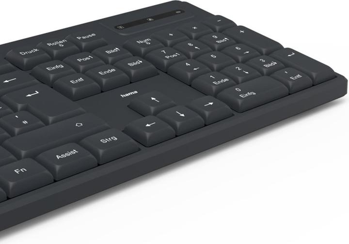 Image du produit Hama Clavier sans fil WK-200 Batterie 8 touches média Noir QWERTZ (DE, Sans fil)