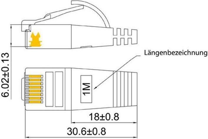 Actual product image Wirewin Network cable (STP, CAT6, 0.10 m)