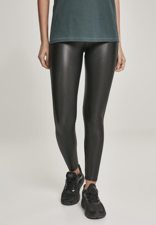 Actual product image Urban Classics Ladies Synthetic Leather High Waist Leggings (L)