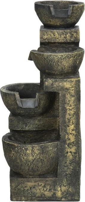 Produktbild Swisshandel24 Gartenbrunnen, einstellbare Strömung, Kunstharz, grau