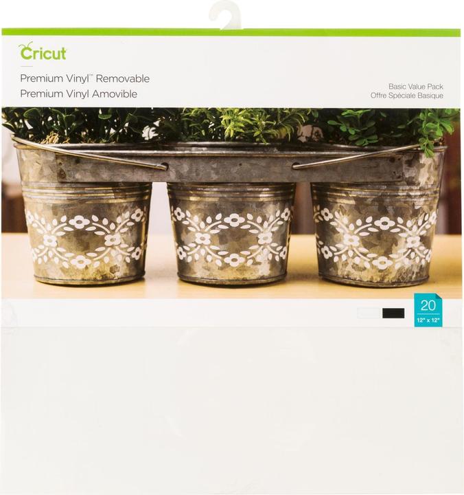 Actual product image Cricut Vinyl film starter set black / white 20 sheets