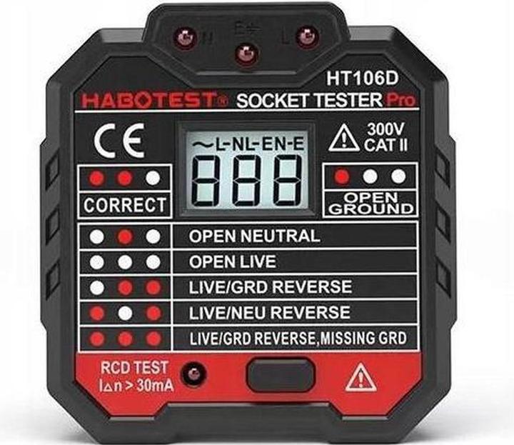 Habotest HT106D Socket tester (CAT II 300V)