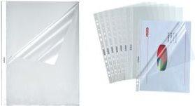 Actual product image Herlitz Brochure sleeve, DIN A4, grained, 0.055 mm made of PP film, Euro-perforation, document-proof, top (A4, 100 x)