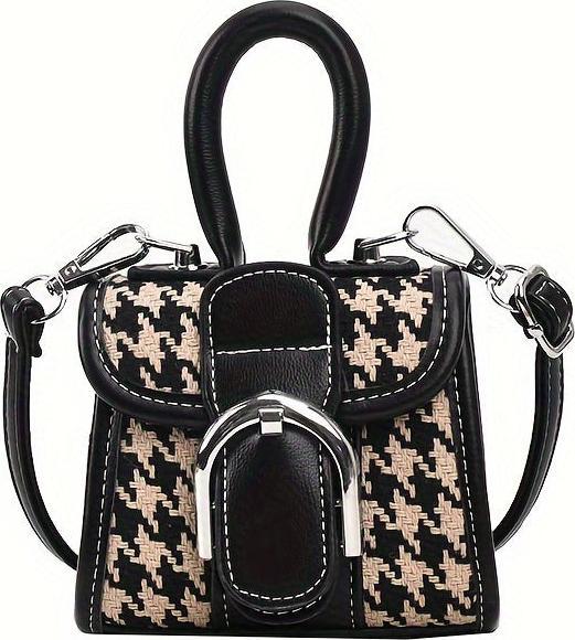 Only-Bags.Store Trendy Mini Kontrast Farbe Handtasche, niedlich und modisch Crossbodybag, verstellbare Riemen
