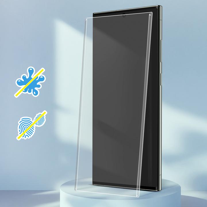 Produktbild Blueo Glas mit Flüssigkleber und UV-Licht (1 Stück, Samsung Galaxy S21)