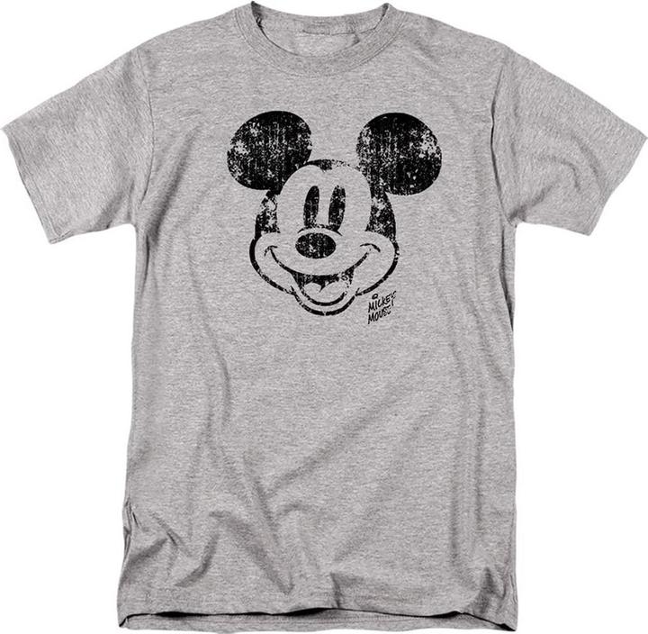 Actual product image Disney Mens Mickey Mouse Distressed Face T-Shirt (4XL)