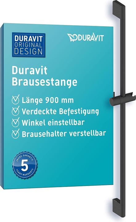 Actual product image Duravit Shower rail 900mm black matt
