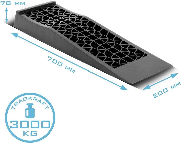 Produktbild Stahlwerk Stufenkeil GT-13 ST 2er Set mit 3t Tragkraft Auffahrkeil Ausgleichkeil