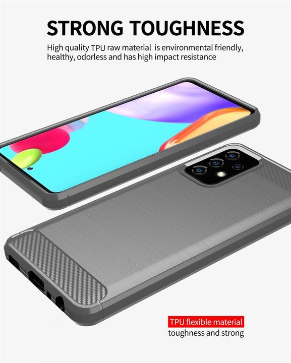 Produktbild Cadorabo TPU Ultra Slim carbon edelstahl Kombi Cover (Samsung Galaxy A72 5G)