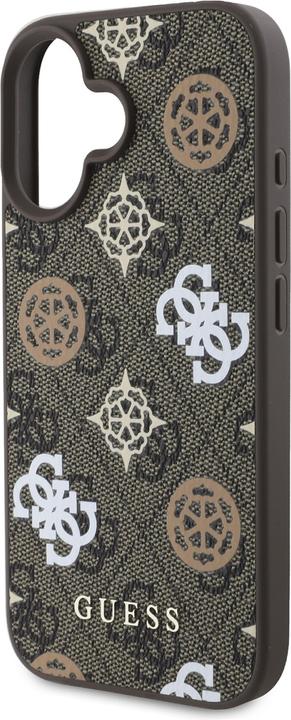 Actual product image Guess GUHMP16SP4PWPW iPhone 16 brązowy/brown MagSafe PU Peony On 4G Background (Apple iPhone 16)